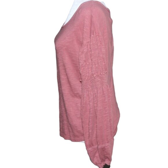 Melrose And Market Womens Peasant Sleeve Blouse-Blush-Size Small-GUC - Picture 5 of 7